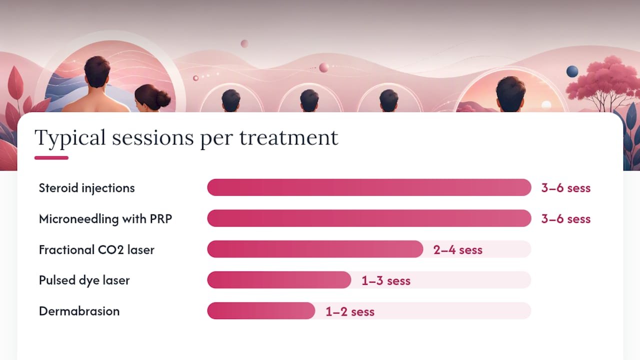 Comparison chart of minimally invasive FUT scar treatments