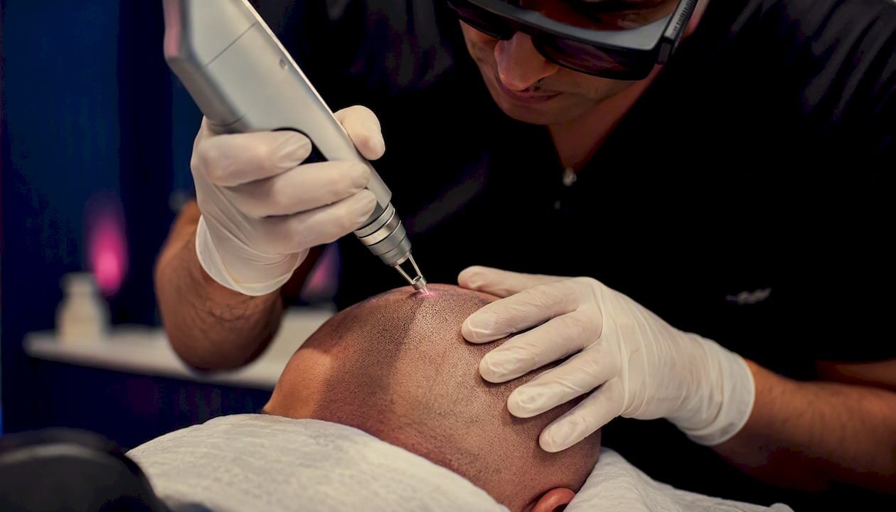 Picosecond laser device treating SMP pigment removal