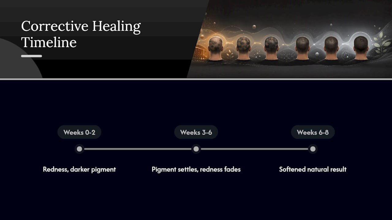 Diagram of SMP corrective healing stages