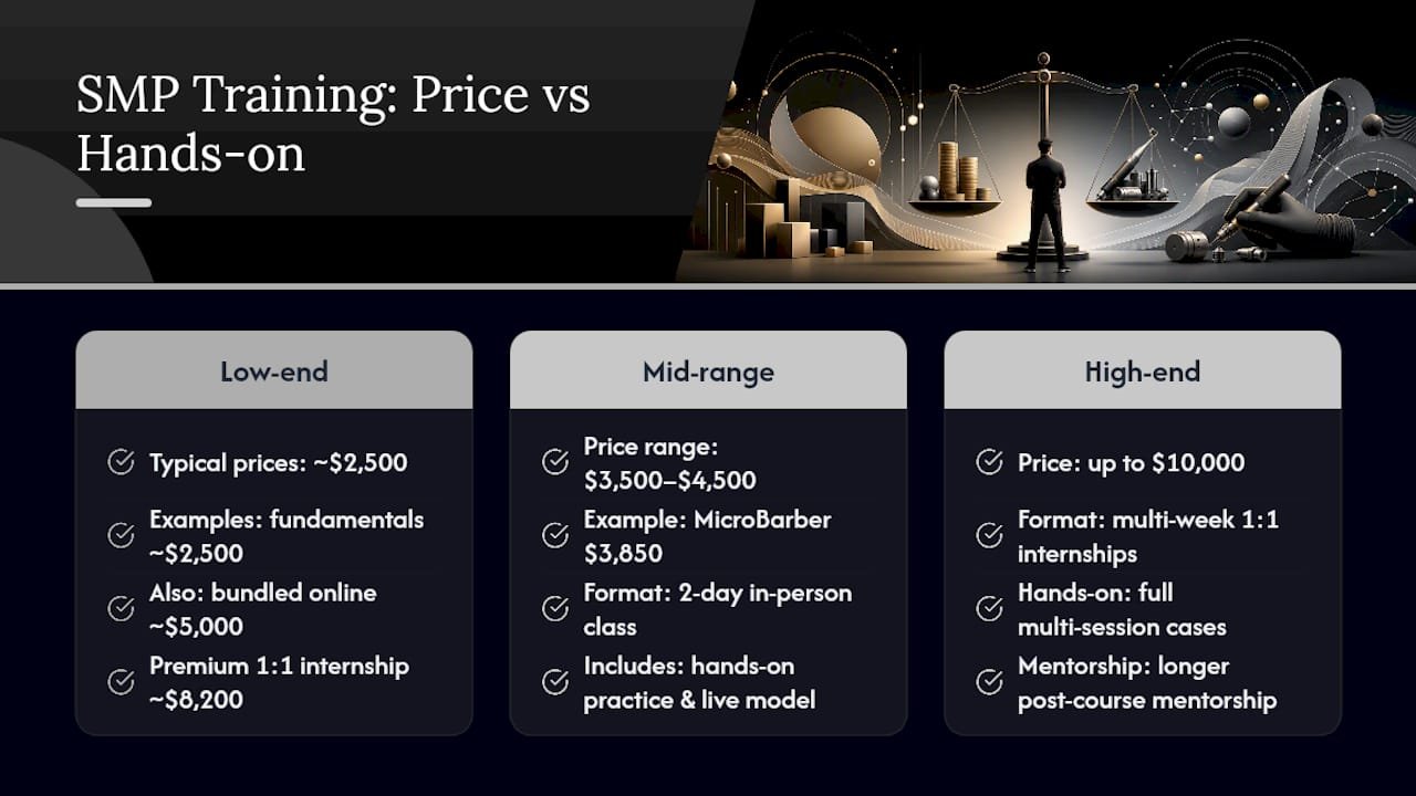 Chart comparing SMP training cost versus hands-on time