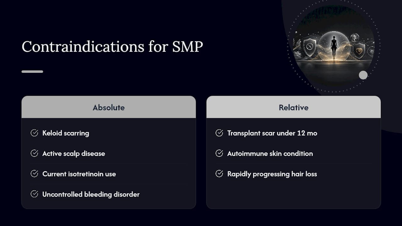Diagram comparing SMP contraindications