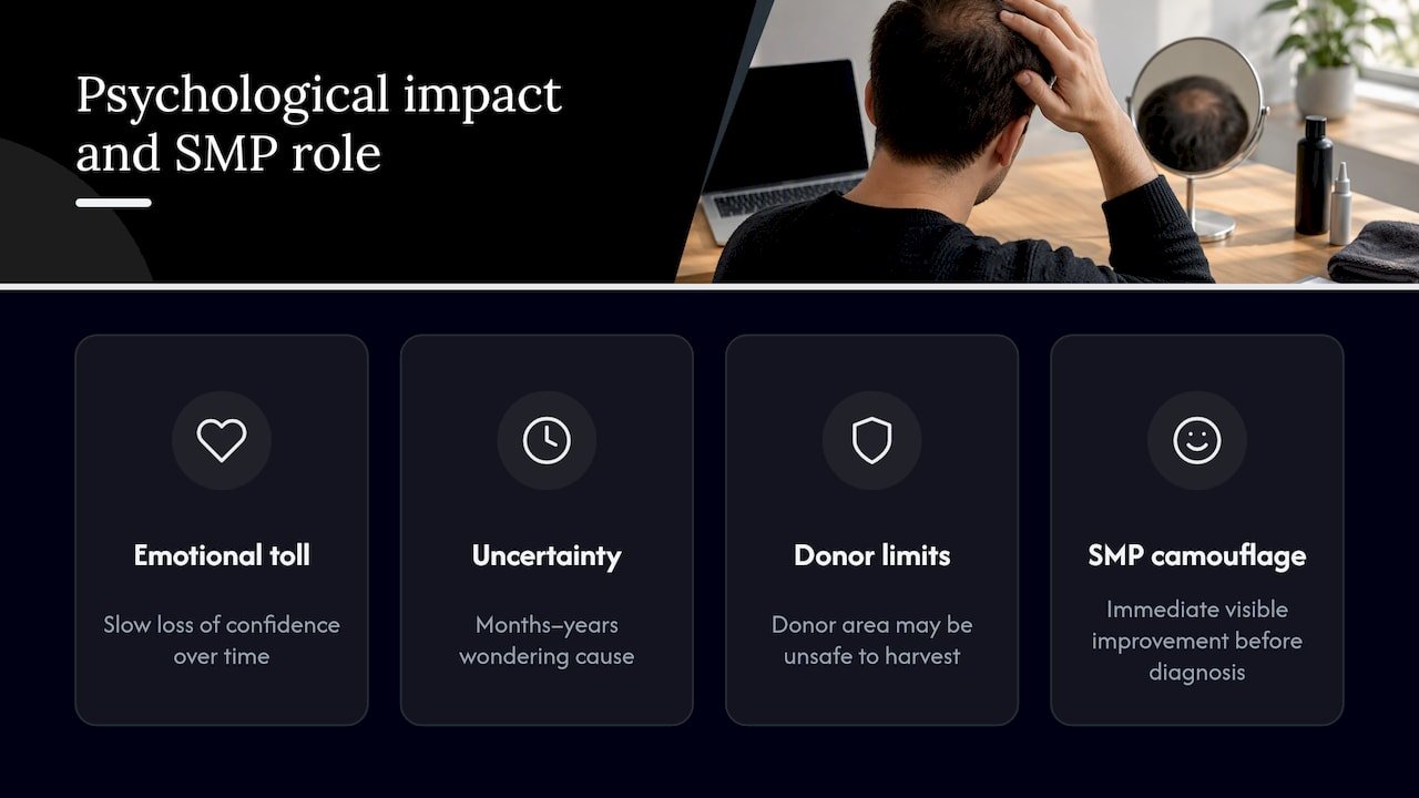 Impact of DUPA on patient psychology and quality of life — overview diagram