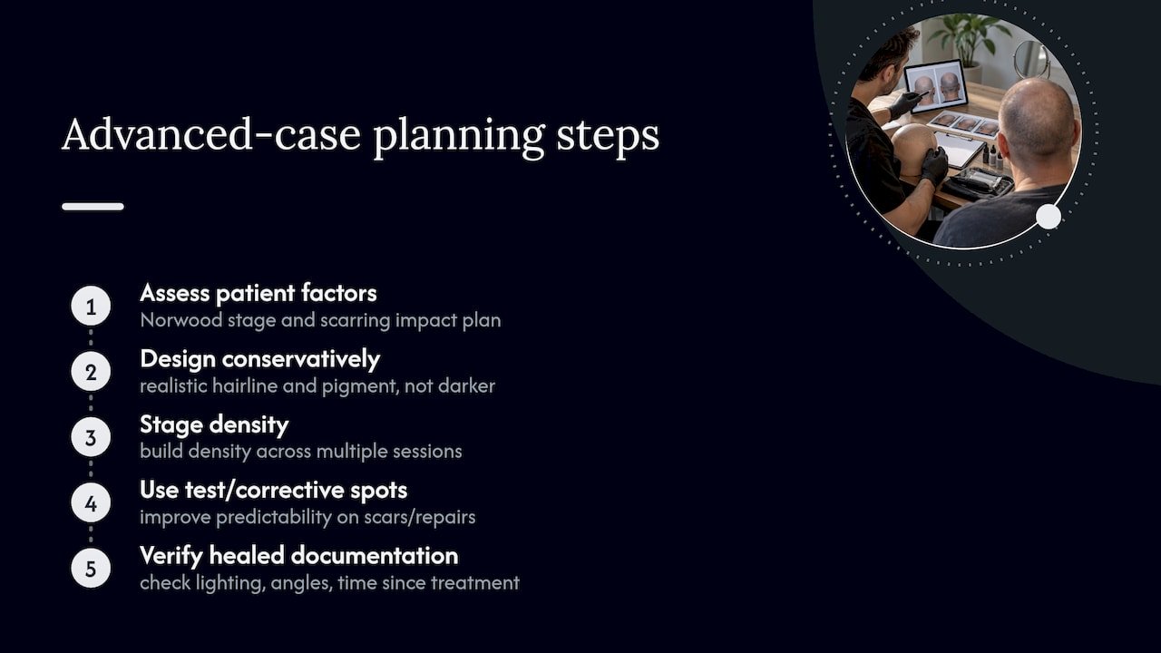 7. Enhanced Scalp's approach to advanced hair loss cases — overview diagram