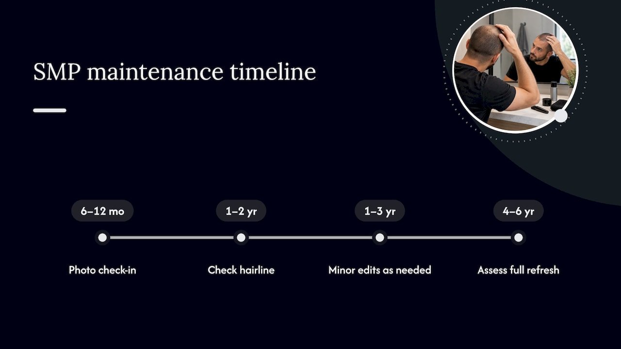 Flexible timeline for SMP touch-up checks
